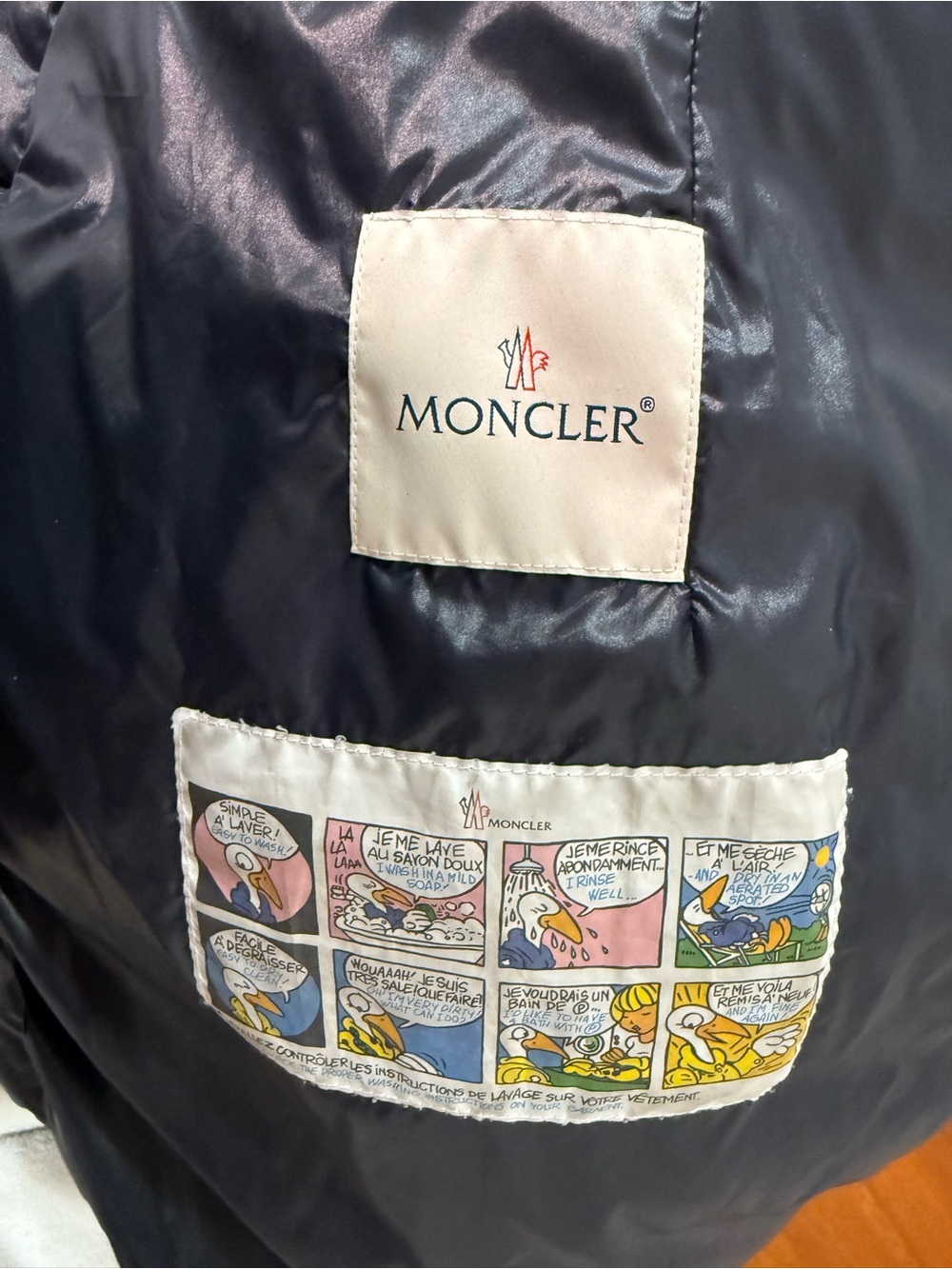 Moncler Dark Navy Quilted Hooded Long Puffer Coat - Picture 5 of 12